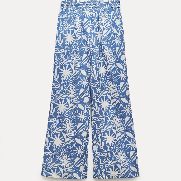 ZARA NWT ZW COLLECTION PRINTED PANTS - Picture 2 of 10